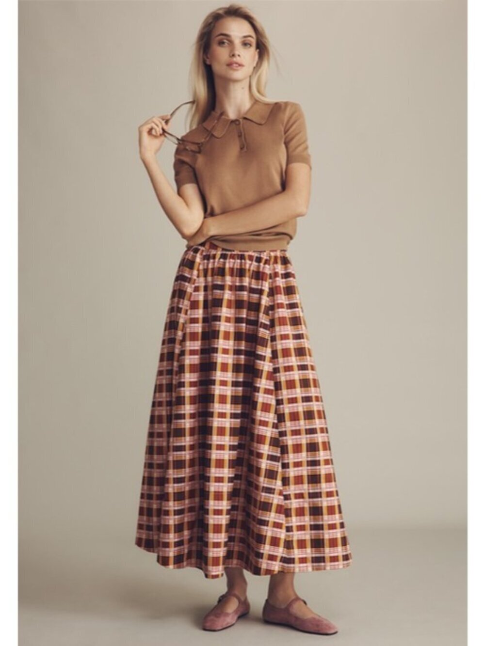 The Jacie Poplin Printed Maxi Skirt by Maeve XL - Picture 3 of 3